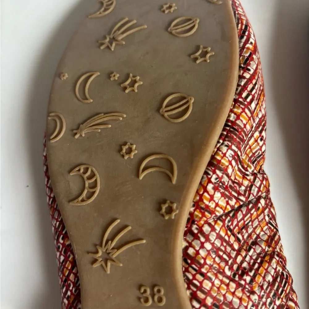 Amada Amalfi  Multi-Pattern Woven Leather Ballet Flats Size 38/8~ Pristine